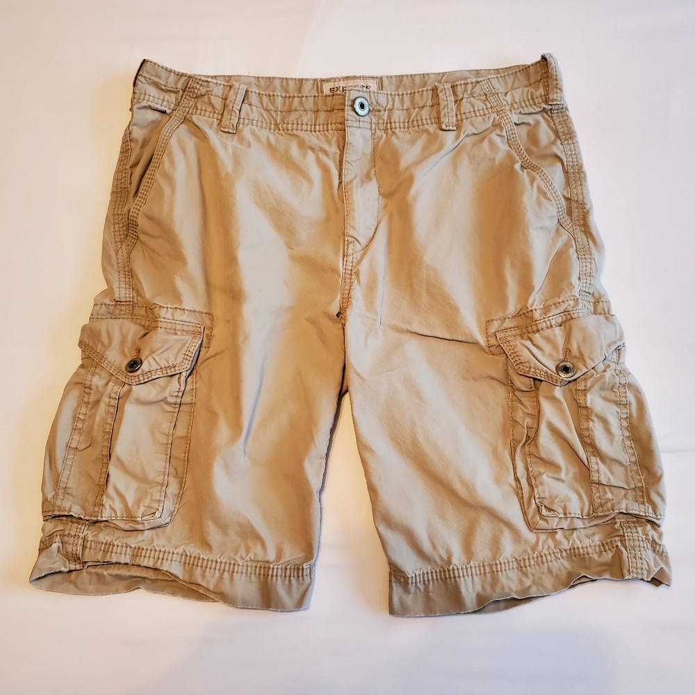 Express Cargo Shorts Tan 33